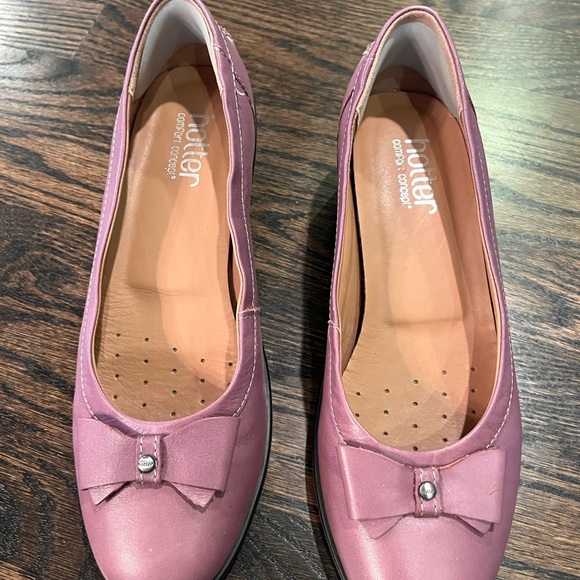 hotter Shoes - Hotter Comfort Concept Mauve Leather Shoes